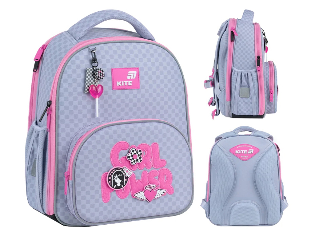Рюкзак каркасний ортопедичний Kite Education Girl's Power, 38 см, світловідбивні елементи, Kite