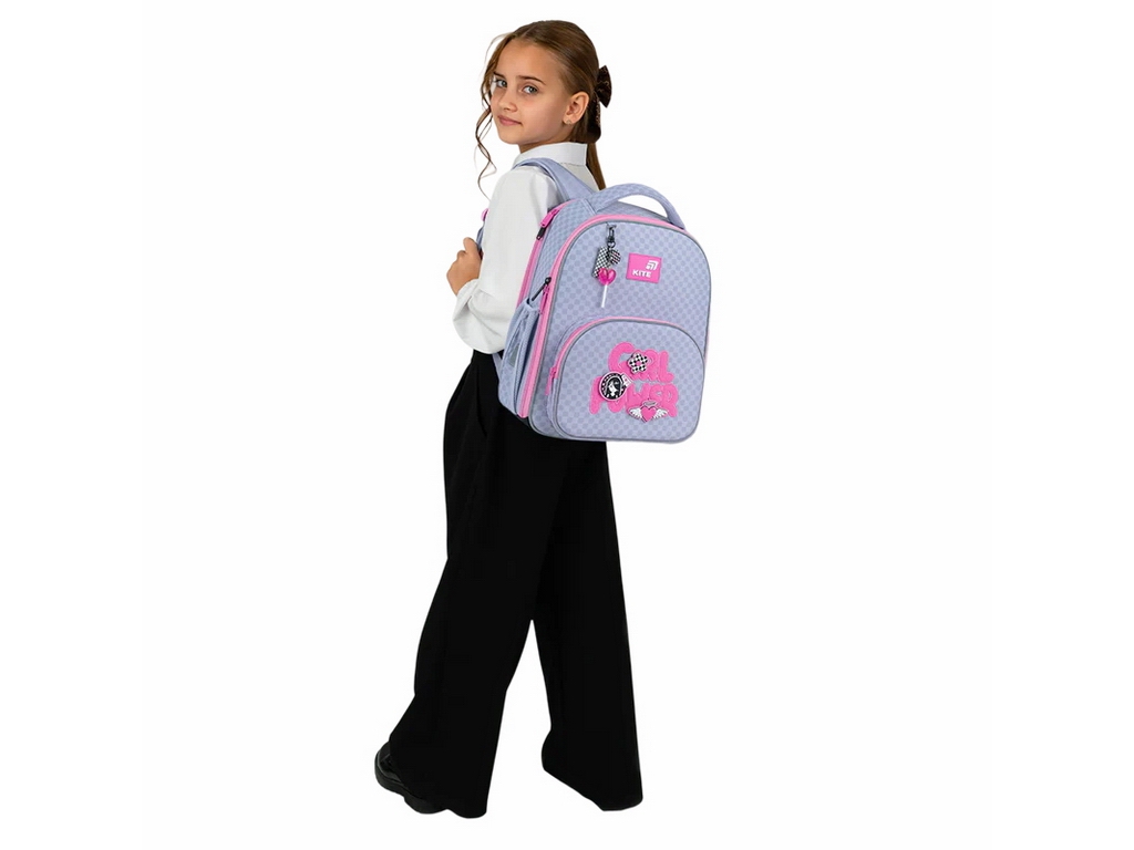 Рюкзак каркасний ортопедичний Kite Education Girl's Power, 38 см, світловідбивні елементи, Kite