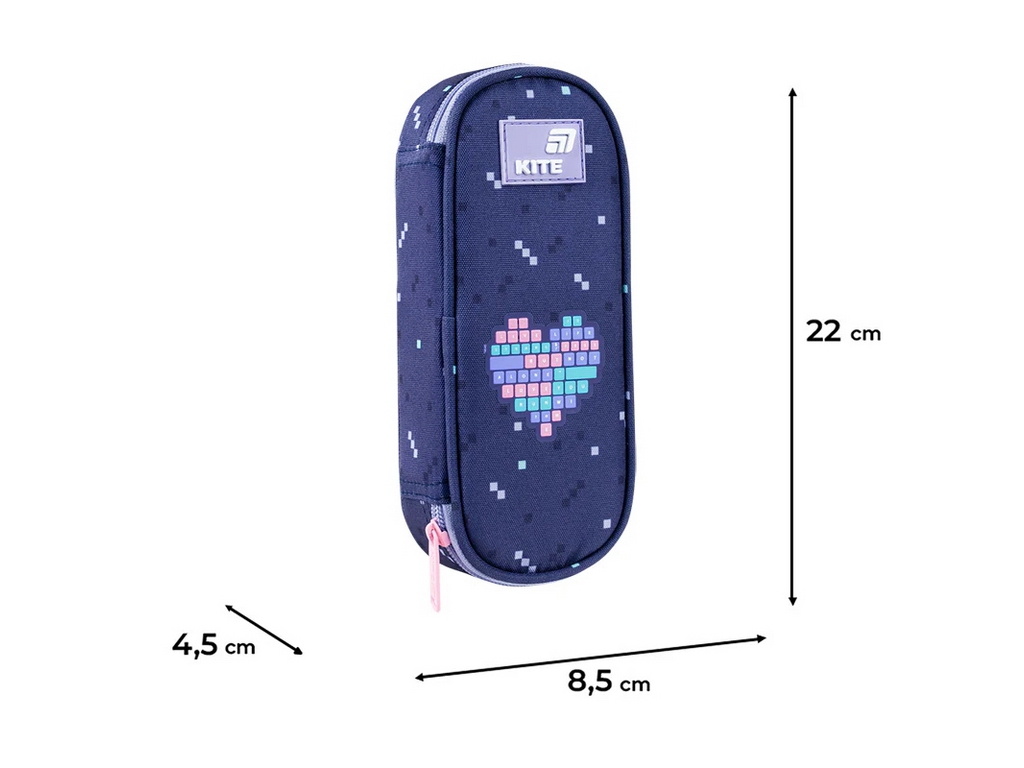 Пенал шкільний на 1 відділення Kite Type Love K26-599-7