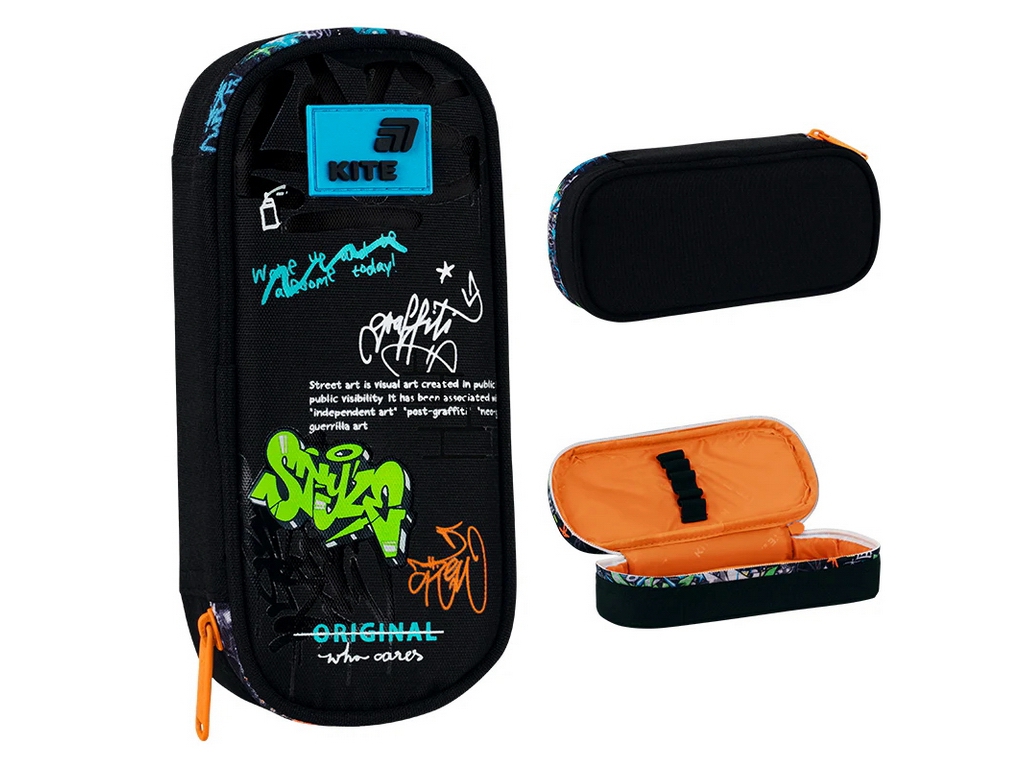 Пенал мягкий с органайзером Kite Street Style K26-662-19, 21 см, на молнии, Kite