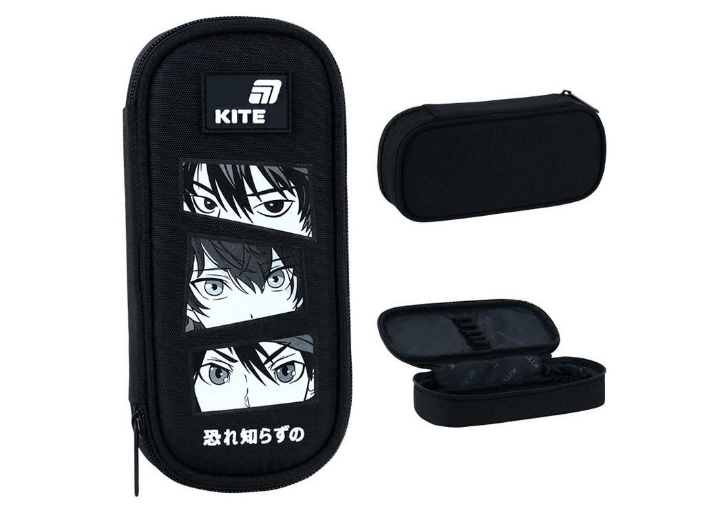 Пенал м’який з органайзером Kite Anime Boy K26-662-20, 21 см, на блискавці, Kite