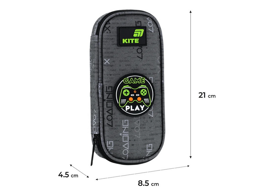 Пенал м’який з органайзером Kite Good Game K26-662-2, 21 см, на блискавці, Kite