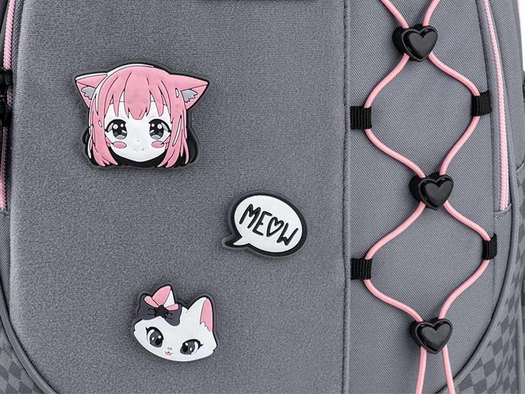 Рюкзак шкільний Meow, 38×28×16 см, ортопедична спинка, Kite