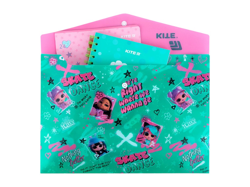 Папка на кнопці Kite LOL LO25-244-1, формат A4, поліпропілен, Kite