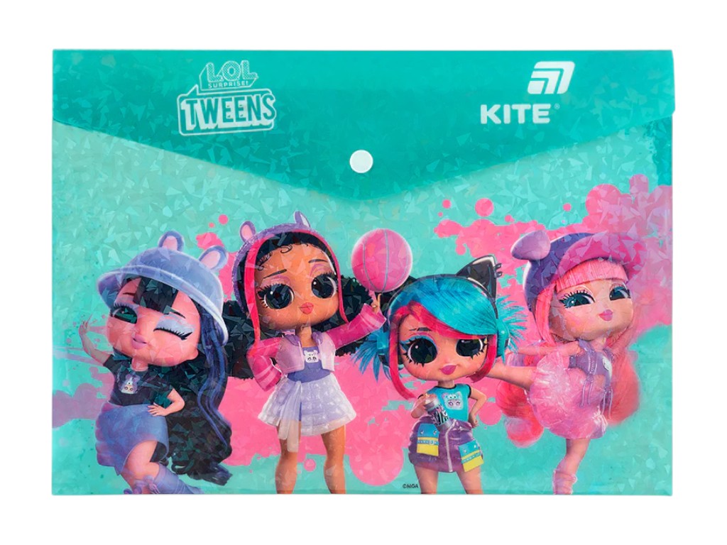 Папка на кнопці Kite LOL LO25-244-2, формат A4, поліпропілен, Kite