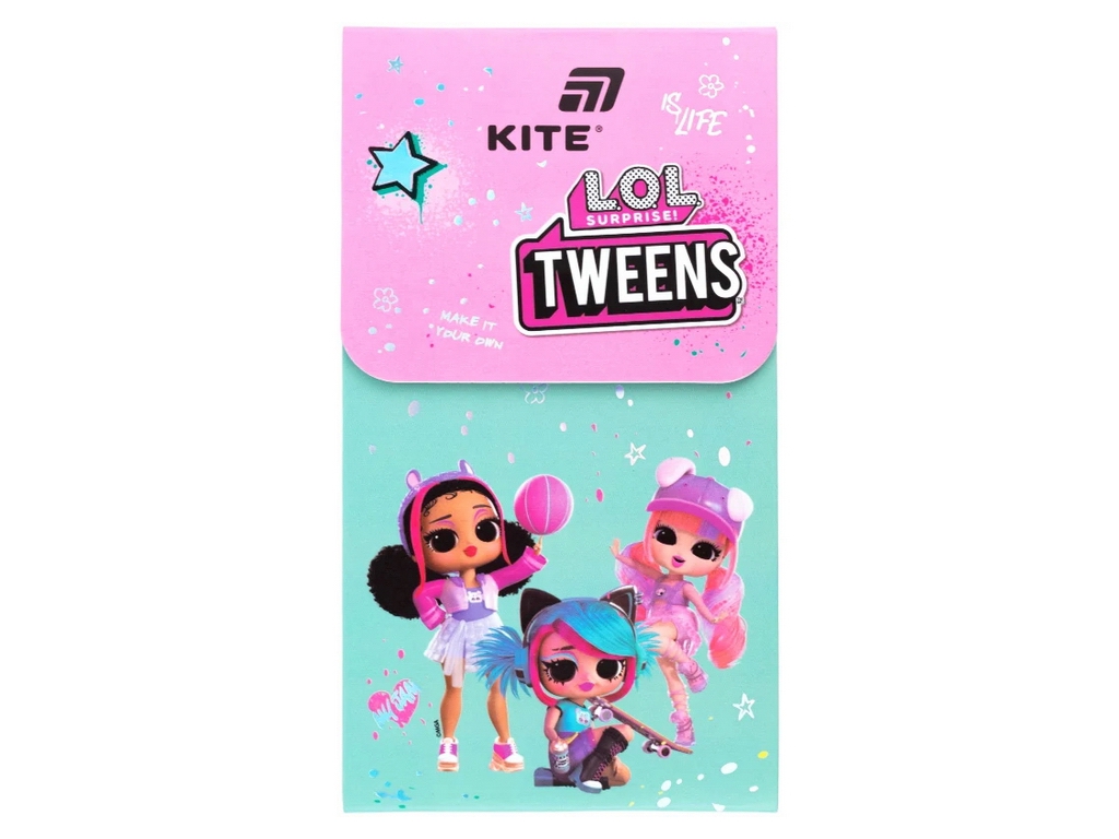 Блокнот на магніті Kite LOL Tweens, 60 аркушів у клітинку