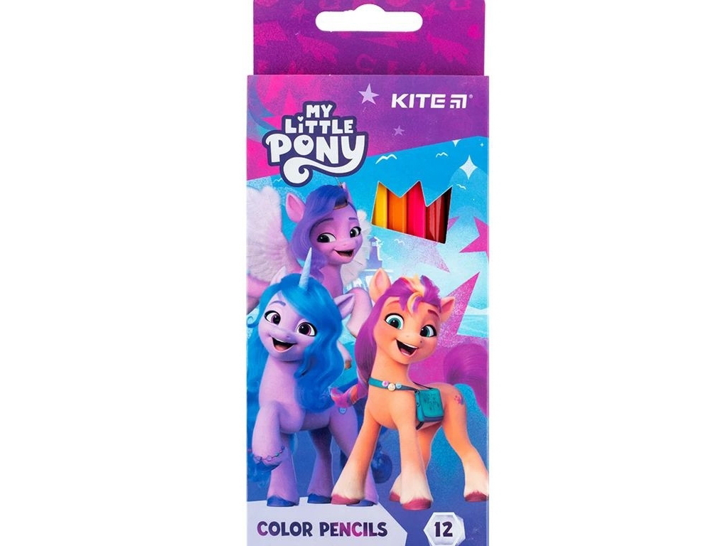Олівці кольорові My Little Pony 12 шт, Kite