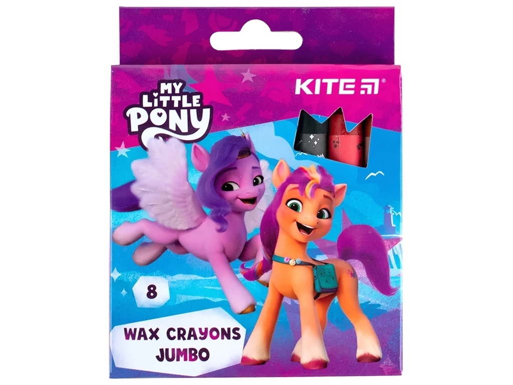 Крейда воскова Jumbo 8 кольорів My Little Pony, Kite