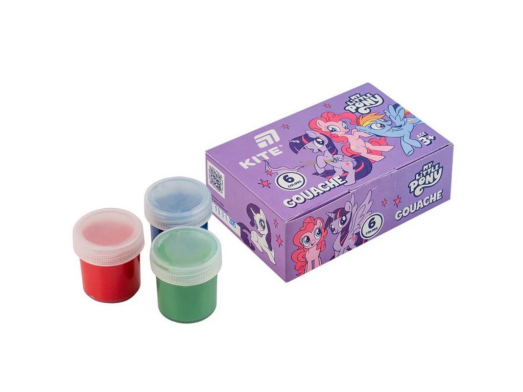 Гуаш My Little Pony 6 кольорів, 20мл, Kite