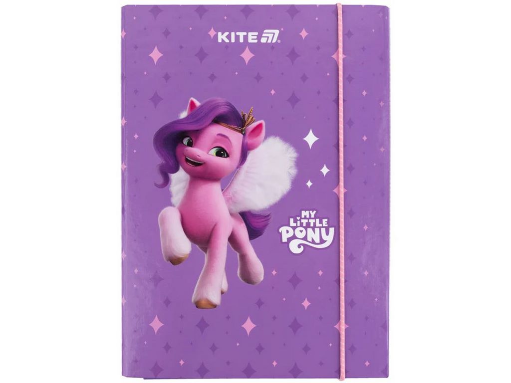 Папка для зошитів на гумці, картон, формат B5, дизайн My Little Pony, Kite