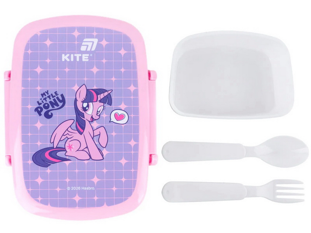Ланчбокс з мініконтейнером та столовими приладами Kite My Little Pony LP26-163, 750 мл