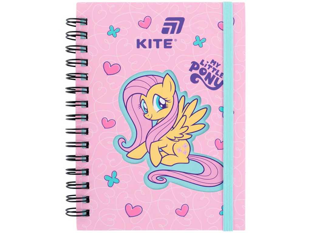 Блокнот А6 на спирали с резинкой My Little Pony Kite LP26-229, 80 листов