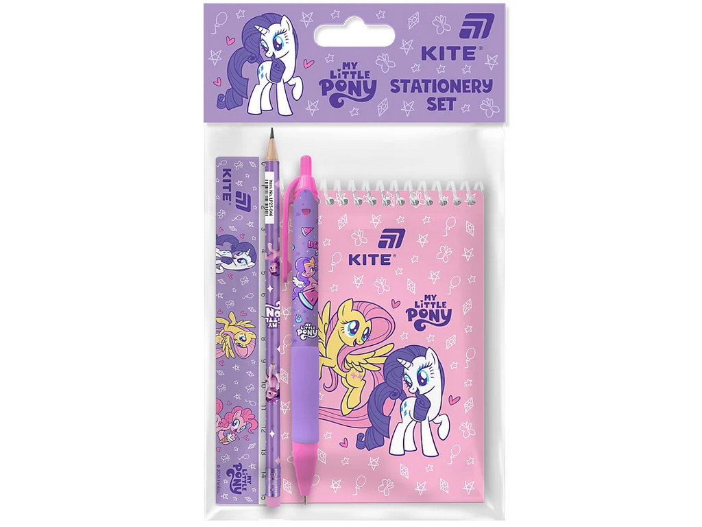 Набір канцтоварів My Little Pony, 4 предмети, блокнот А6, Kite