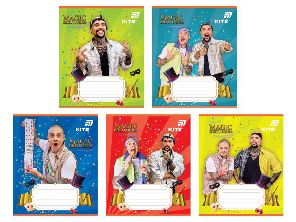 Зошит у кілтинку Kite Magic Brothers MB26-232, 12 аркушів, мікс видів, ціна за 1шт