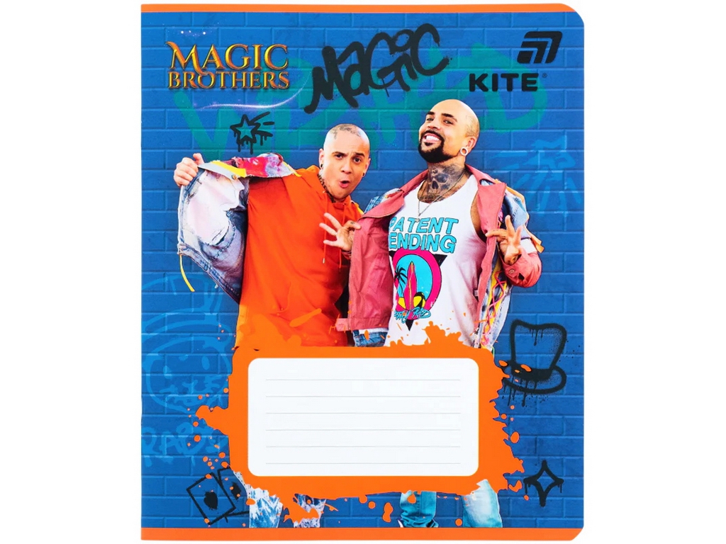 Зошит шкільний Magic Brothers, 12 аркушів, у лінію, 5 видів (ціна за 1шт), Kite