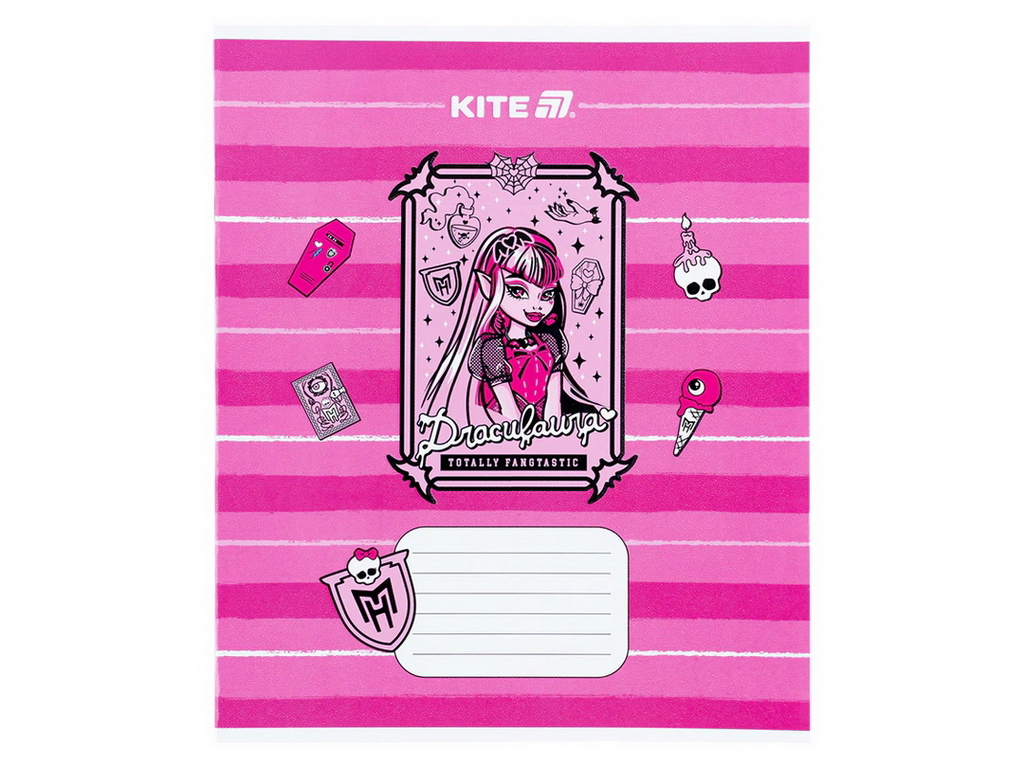 Зошит у косу лінію на 12 аркушів, Monster High (ціна за 1шт)