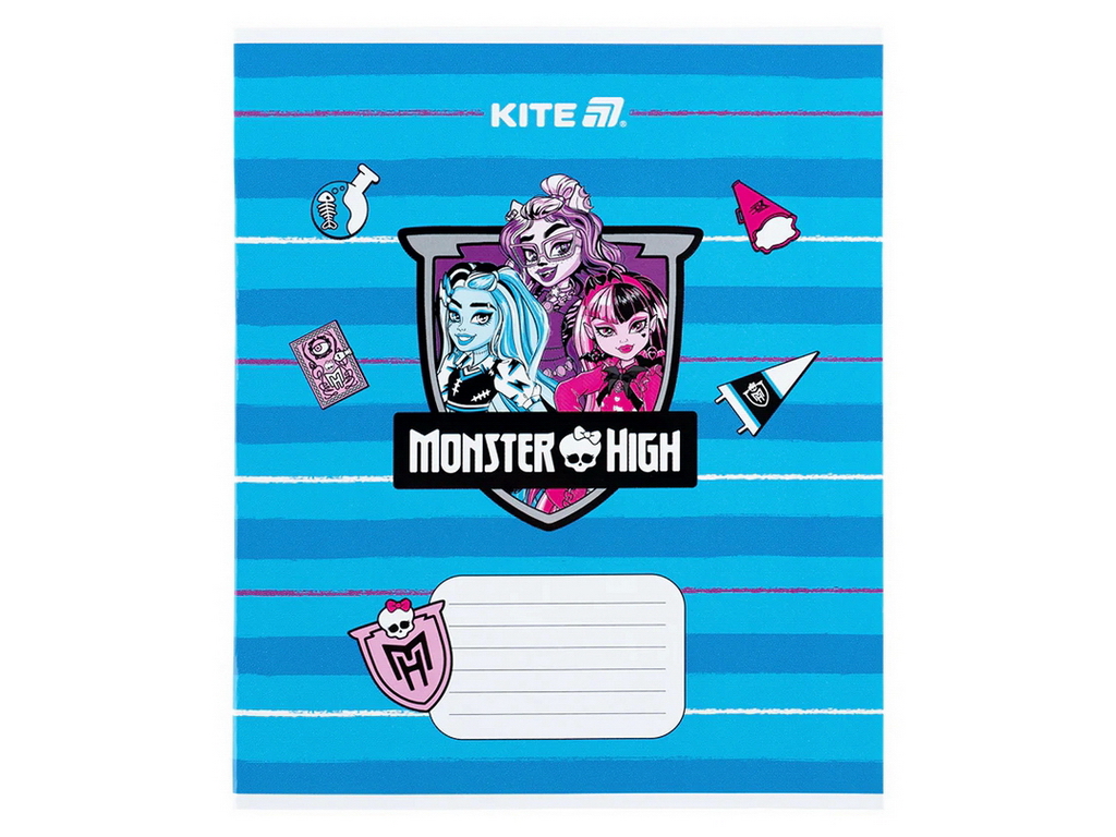 Зошит у косу лінію на 12 аркушів, Monster High (ціна за 1шт)