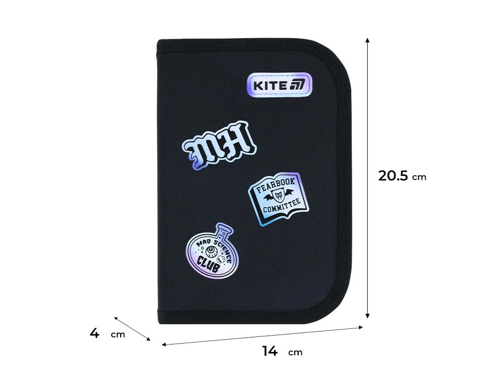 Пенал на 1 відділення Kite Monster High MH26-622, 2 відвороти
