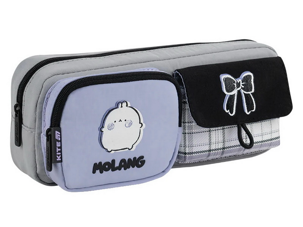 Пенал мягкий с карманами Kite Molang ML26-2701, 21 см, на молнии, Kite