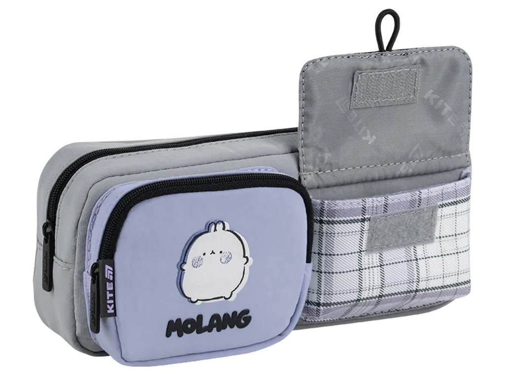 Пенал мягкий с карманами Kite Molang ML26-2701, 21 см, на молнии, Kite