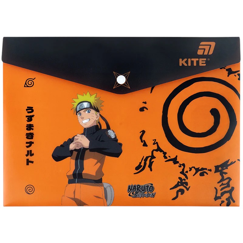 Папка на кнопці Kite Naruto NR25-244, формат A4, поліпропілен, Kite