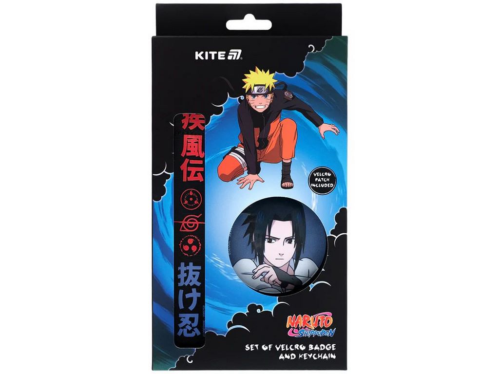Набір бейдж на липучці та підвіска, 2 штуки, Naruto Shippuden, Kite