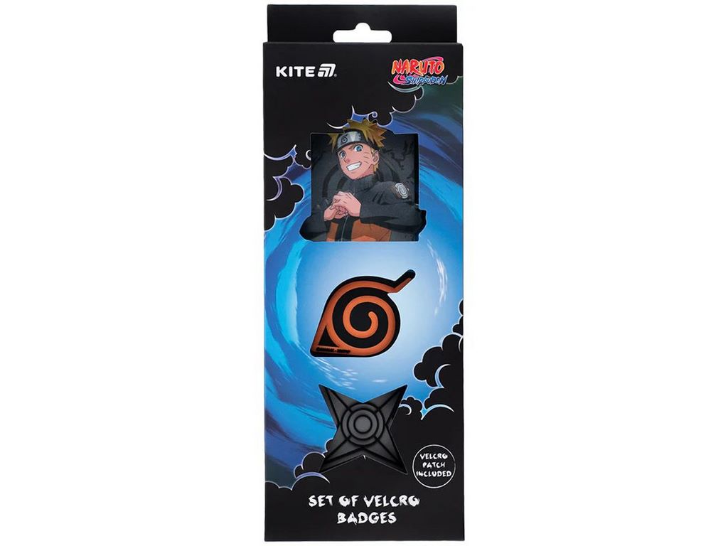 Набір бейджів на липучці, 3 штуки, Naruto Shippuden, Kite