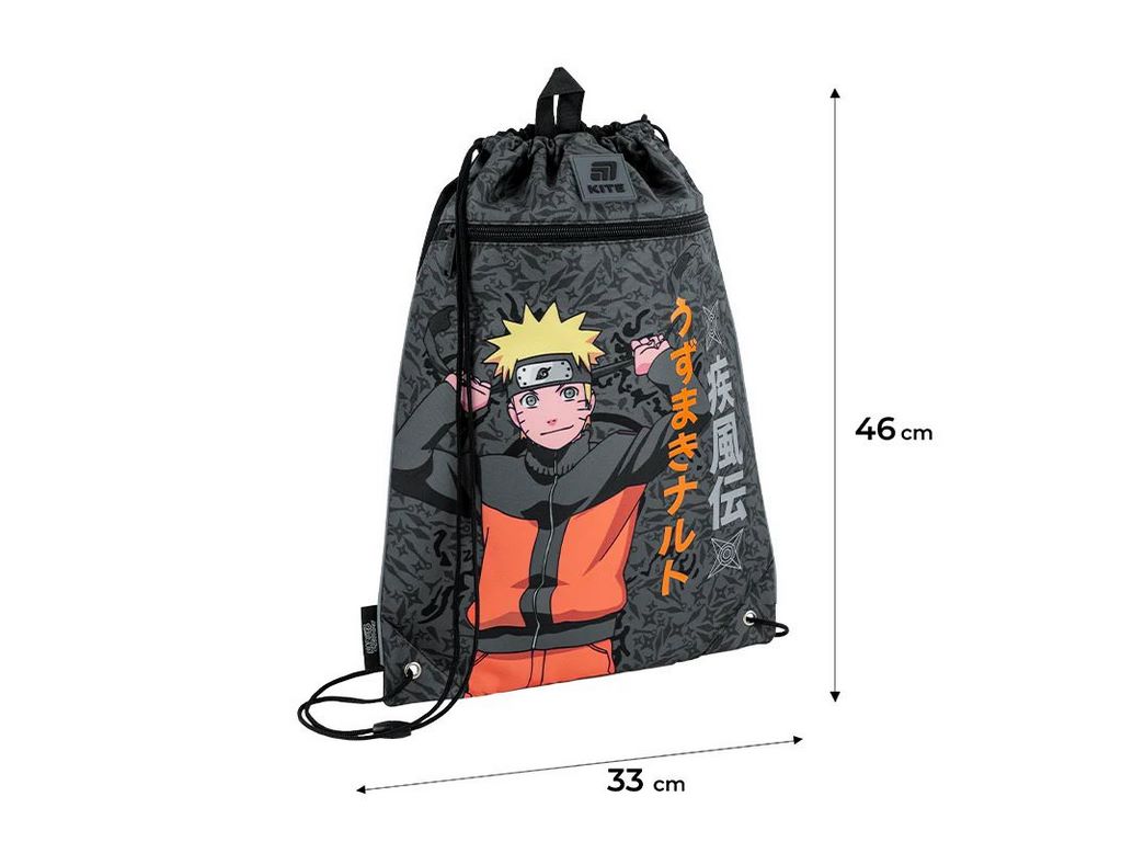 Сумка для обуви Naruto Shippuden NR25-601M-2, 46x33 см, на шнурках, Kite