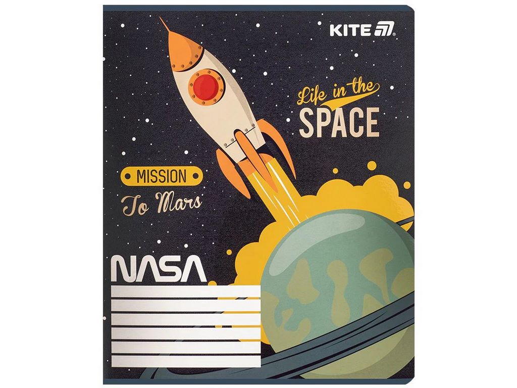 Зошит у клітинку 12 аркушів, NASA (ціна за 1шт)