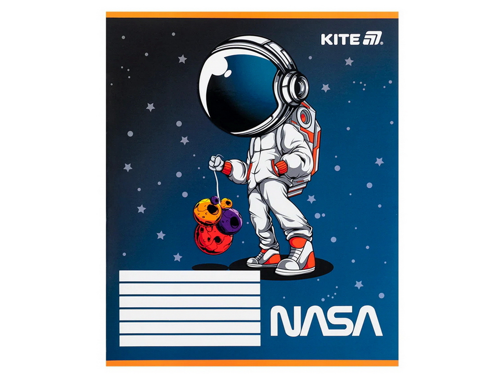 Зошит у косу лінію на 12 аркушів, NASA (ціна за 1шт)