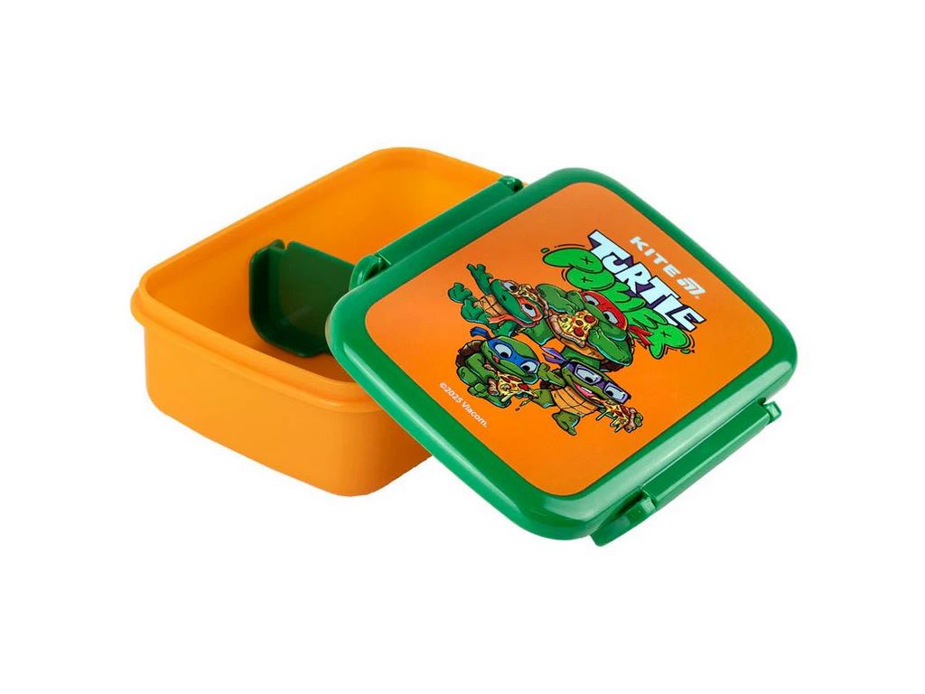 Ланчбокс пластиковий з роздільником, дизайн Ninja Turtles, 420 мл, Kite