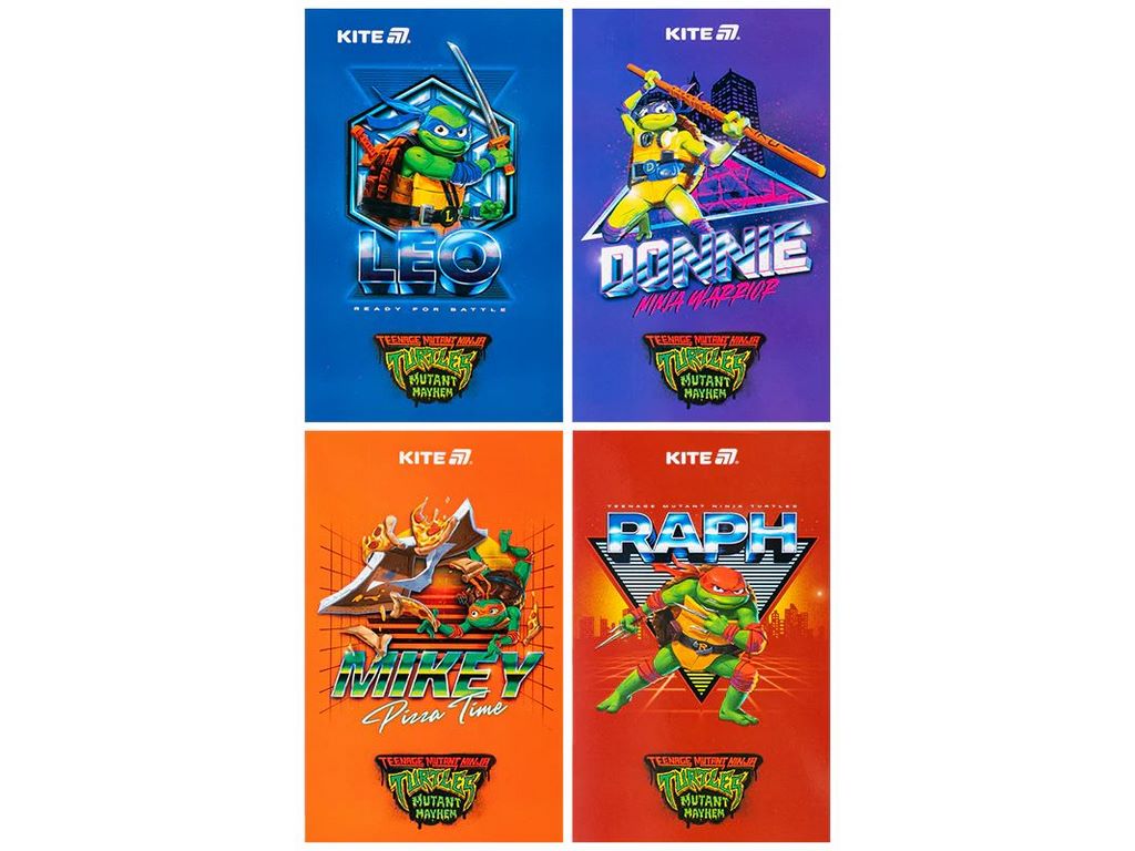 Блокнот-планшет A6, 50 аркушів, TMNT Mutant Mayhem (2023 Movie), Kite