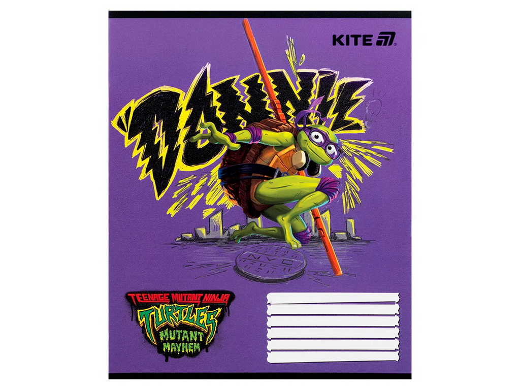 Зошит у косу лінію на 12 аркушів, TMNT Mutant Mayhem (ціна за 1шт)