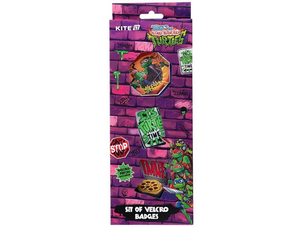 Набір бейджів на липучці, 3 штуки TMNT Tales of the TMNT, Kite