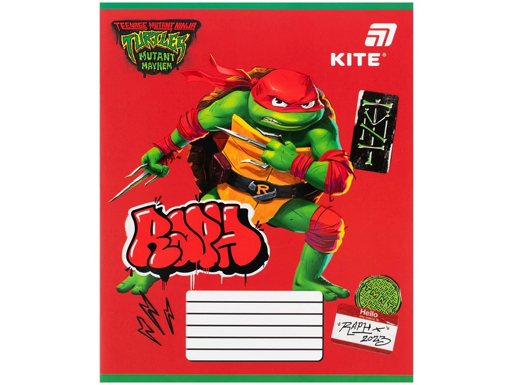 Зошит у косу лінію Ninja Kite NT26-235, 12 аркушів, мікс видів, ціна за 1шт