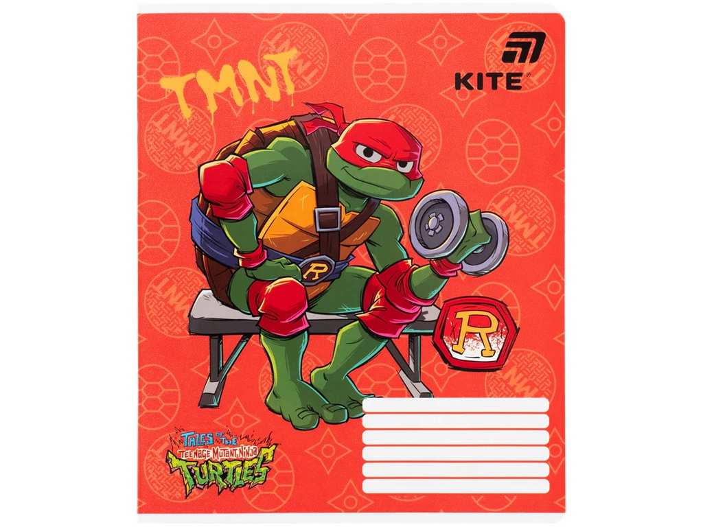 Зошит шкільний Kite Ninja Turtles, 18 аркушів, клітинка, 5 видів (ціна за 1шт), Kite