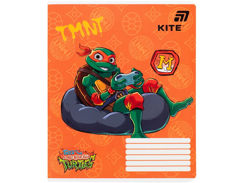 Зошит шкільний Kite Ninja Turtles, 18 аркушів, клітинка, 5 видів (ціна за 1шт), Kite