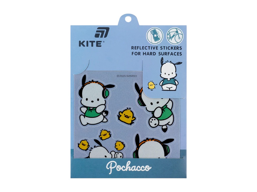 Стікери світловідбивні для твердих поверхонь Kite Pochacco PC25-115, 5 шт., PVC, Kite