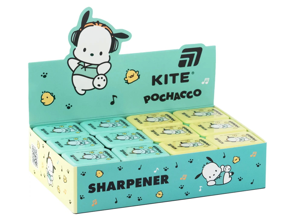 Точилка з контейнером прямокутна Kite Pochacco GF26-116