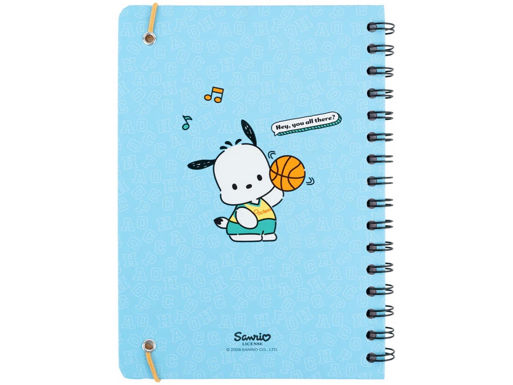 Блокнот А5 на спирали Pochacco Kite PC26-190, ячейка, 80 листов