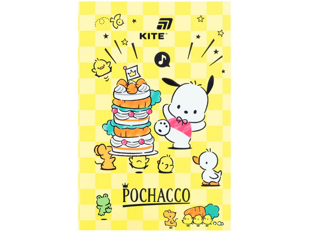 Блокнот А5 Pochacco Kite PC26-193, цветные листы, 64 листа