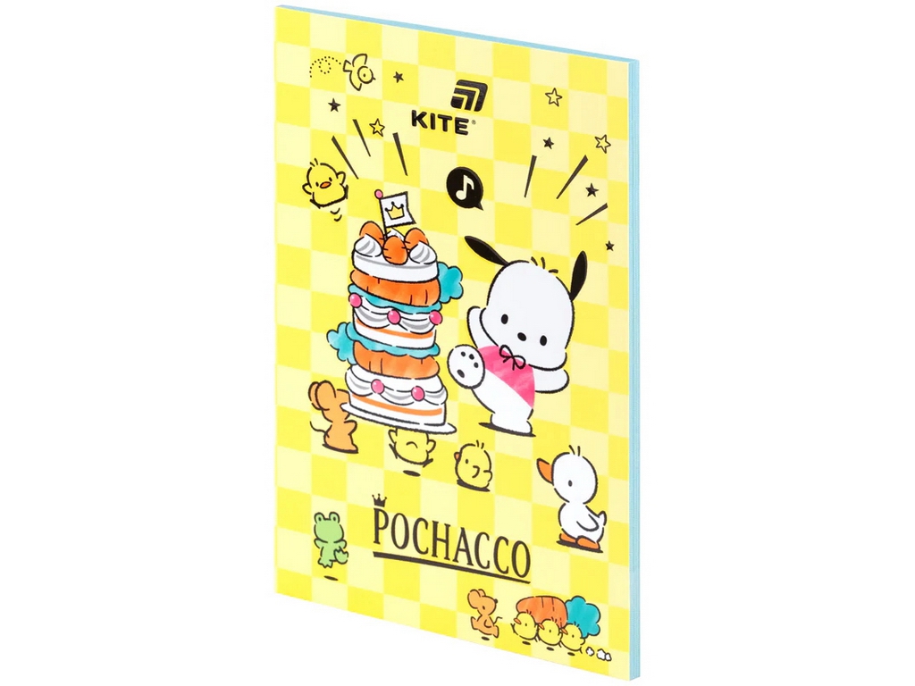Блокнот А5 Pochacco Kite PC26-193, цветные листы, 64 листа