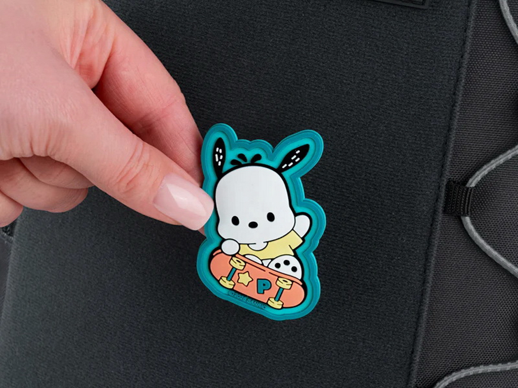 Набір бейджа на липучці та брелока Pochacco, 2 шт., гумові аксесуари, Kite