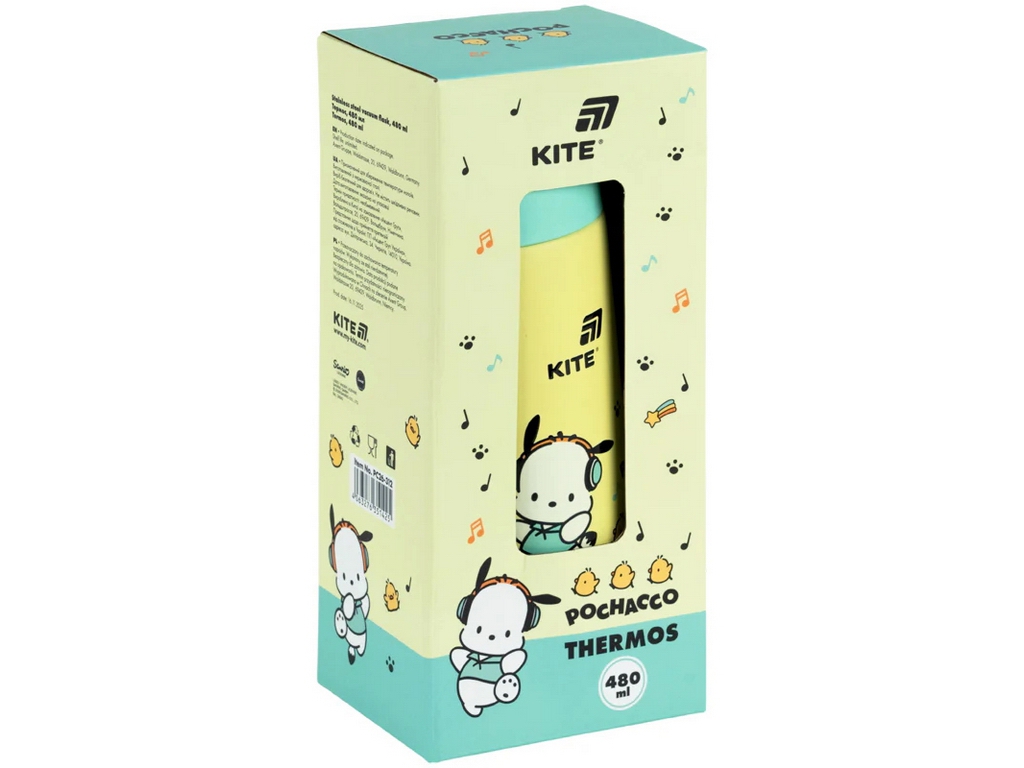 Термос Pochacco, 480 мл, з поїльником і фільтром, Kite
