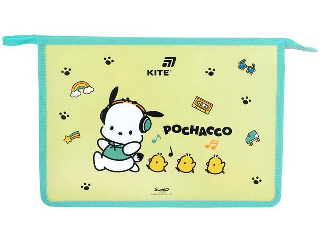 Папка на блискавці Pochacco, формат А4+, з розширенням 6 см, Kite