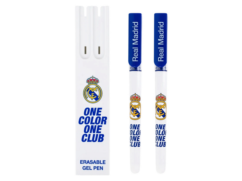 Набір гелевих ручок «пиши-стирай» Kite Real Madrid, сині, 2 шт