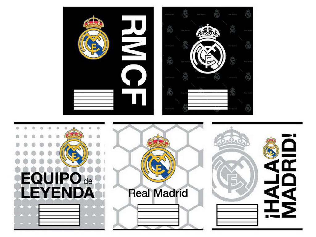 Зошит у лінію FC Real Madrid Kite RL26-237, 18 аркушів, мікс видів, ціна за 1шт