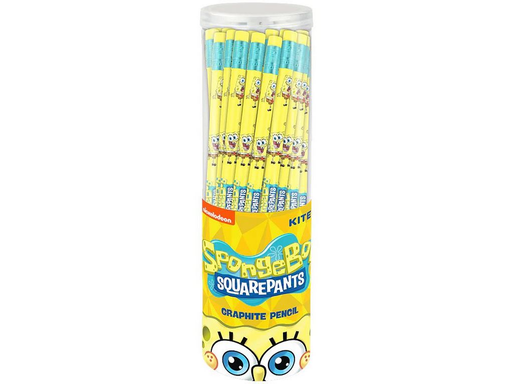 Олівець графітний тригранний з гумкою, SpongeBob SquarePants, Kite