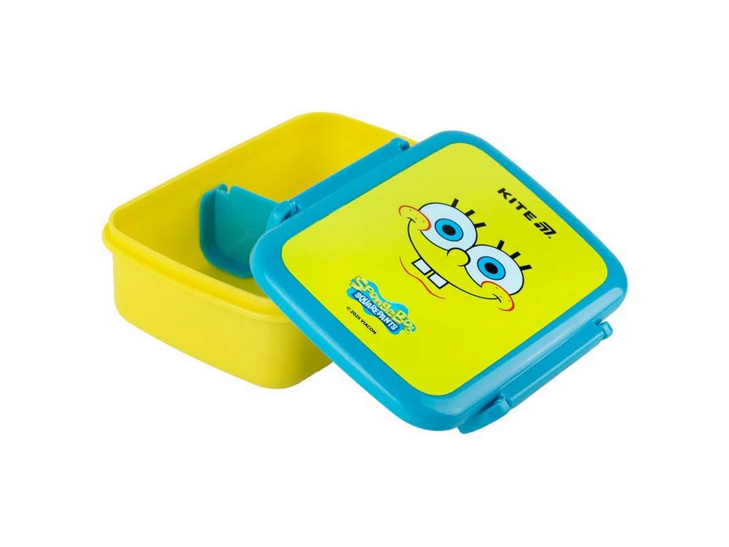 Ланчбокс пластиковий з перегородкою, дизайн Sponge Bob, 420 мл, Kite