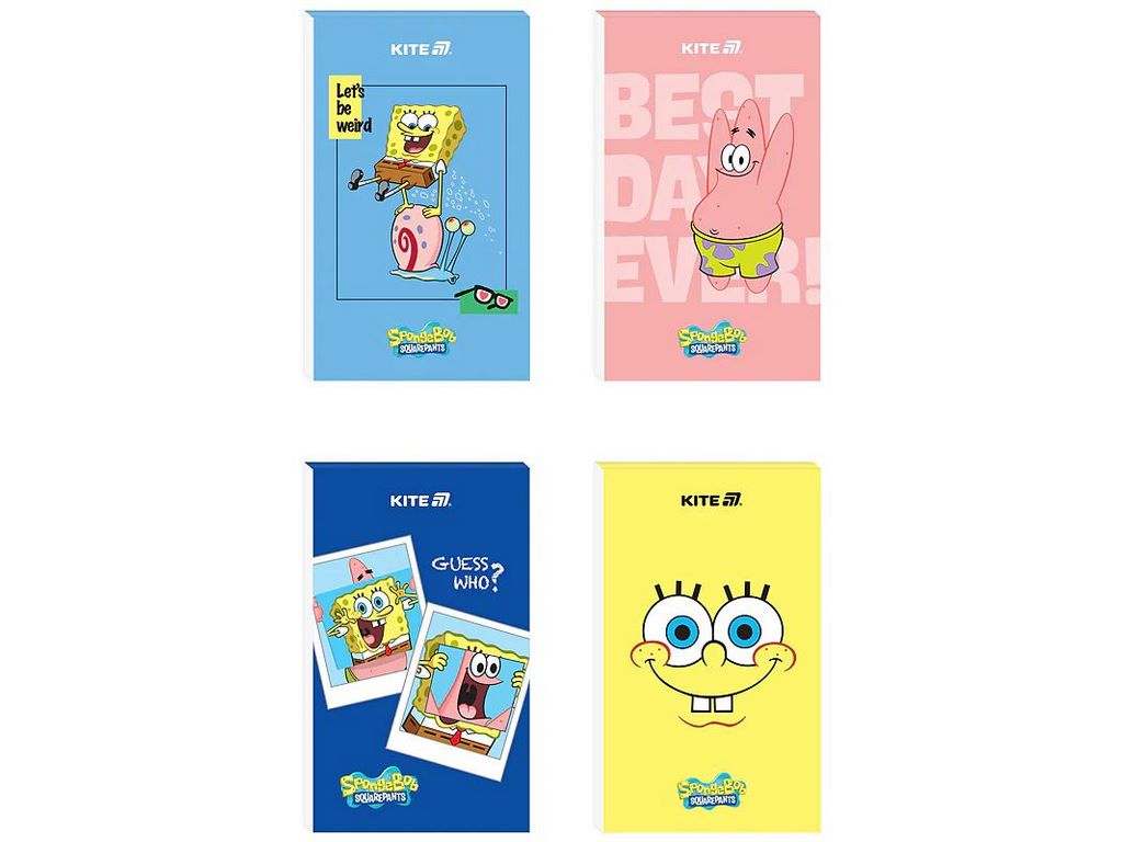 Блокнот-планшет, A6, 50 аркушів, SpongeBob SquarePants, Kite